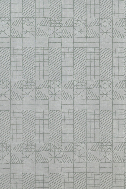 Architect's Quilt Wallpaper by Kerry Joyce in Zinc