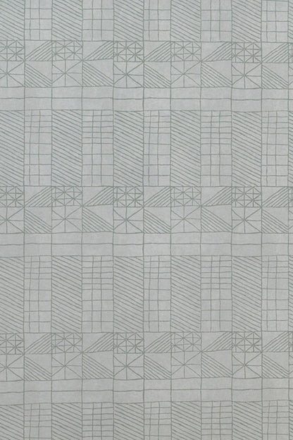 Architect's Quilt Wallpaper by Kerry Joyce in Zinc