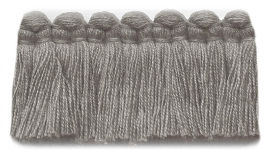 1.5" Café Brush Fringe Performance Trim by Kerry Joyce in Nickel