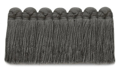 1.5" Café Brush Fringe Performance Trim by Kerry Joyce in Weathered Gray