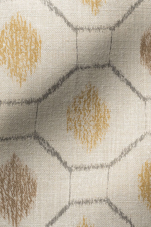 Ibiza Fabric by Kerry Joyce in Curry/Ginger/Natural