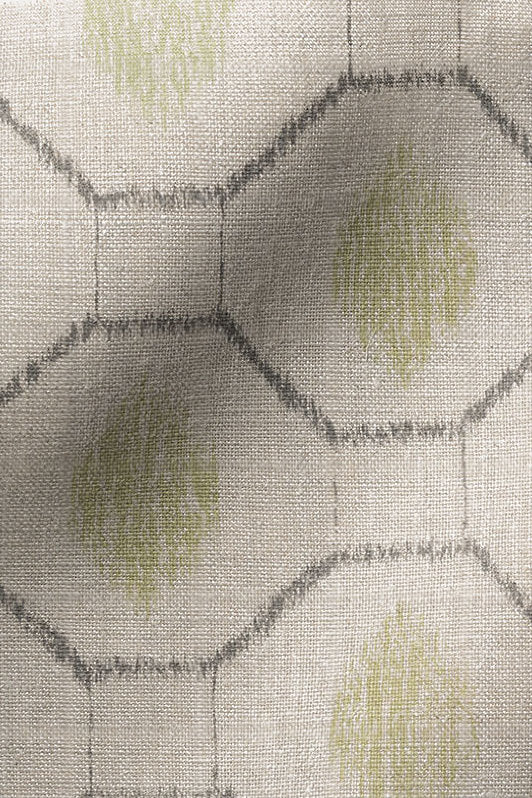 Ibiza Fabric by Kerry Joyce in Kiwi/Natural
