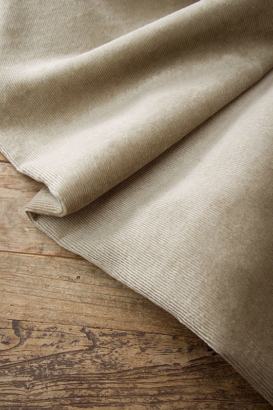 Athos Velvet Fabric by Kerry Joyce in Khaki