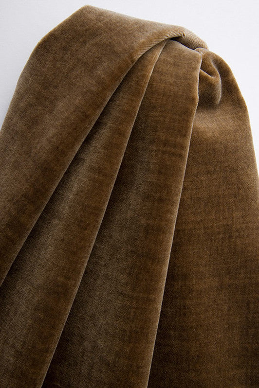 Rigoletto Velvet Fabric by Kerry Joyce in Peat
