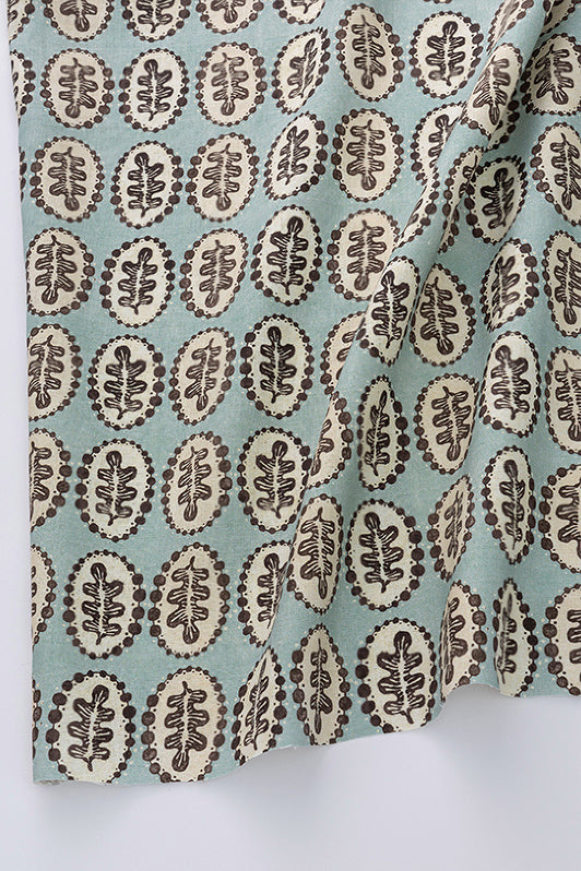 Leaves & Pearls Fabric by Kerry Joyce in Night Fern
