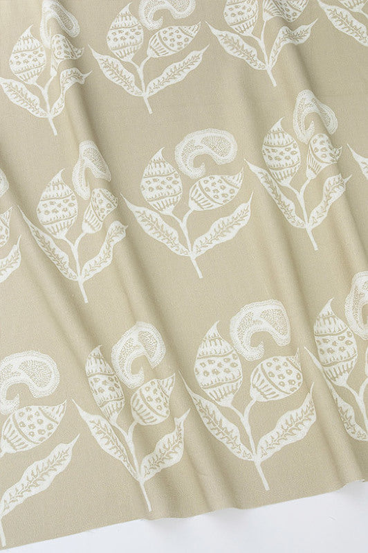 Paisley Sprigs Fabric by Kerry Joyce in Pewter Pearl