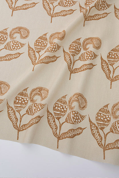 Paisley Sprigs Fabric by Kerry Joyce in Taupe Sunset