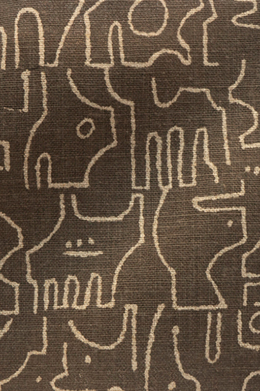 Rune Fabric by Kerry Joyce in Charcoal/Flax
