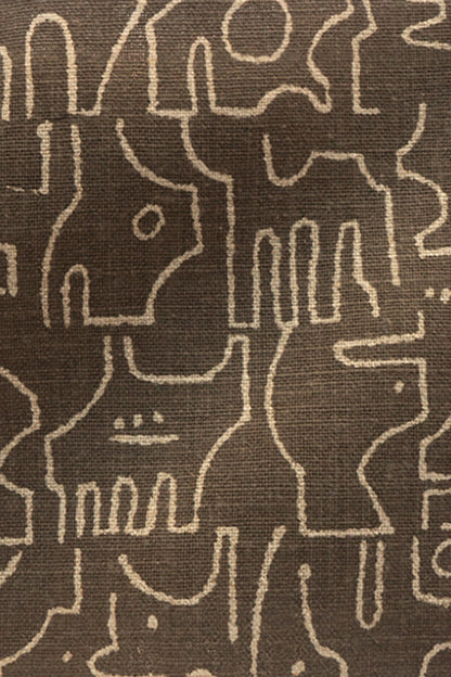 Rune Fabric by Kerry Joyce in Charcoal/Flax