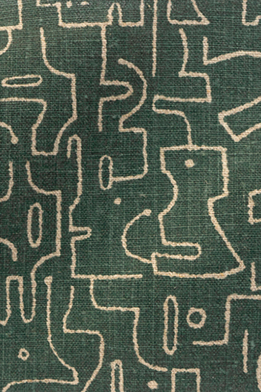 Rune Fabric by Kerry Joyce in Evergreen/Flax/Negative