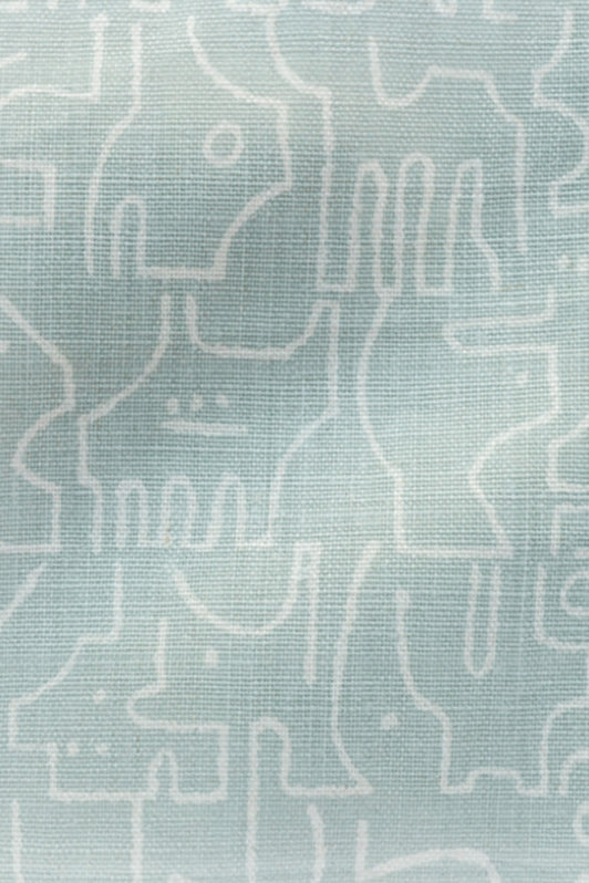 Rune Fabric by Kerry Joyce in Moonstone Blue/Natural