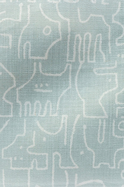 Rune Fabric by Kerry Joyce in Moonstone Blue/Natural