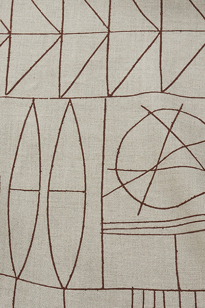 Scribe Fabric by Kerry Joyce in Cabernet/Flax