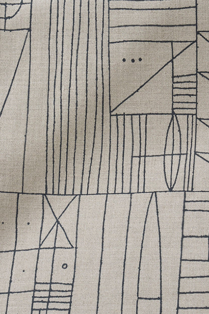 Scribe Fabric by Kerry Joyce in Indigo/Flax