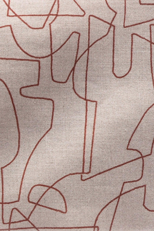 Verge Fabric by Kerry Joyce in Cabernet/Flax