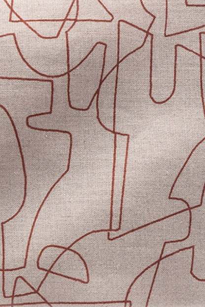 Verge Fabric by Kerry Joyce in Cabernet/Flax