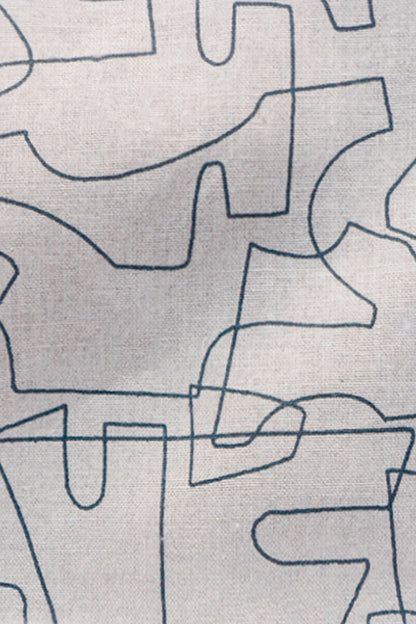 Verge Fabric by Kerry Joyce in Indigo/Flax