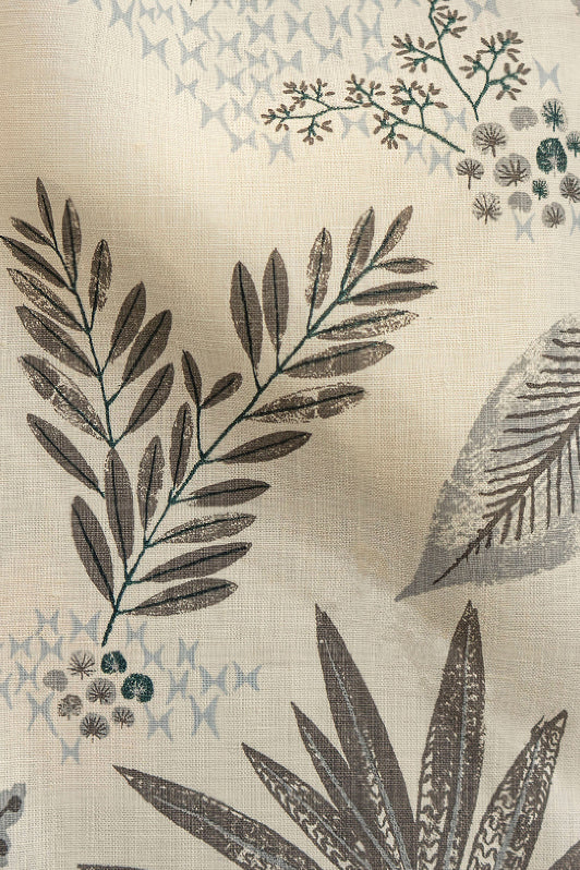 Woodlands Fabric by Kerry Joyce in Gray Blue