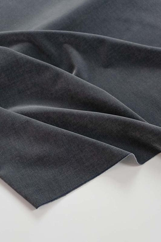 Rigoletto Velvet Fabric by Kerry Joyce in Anchor Gray