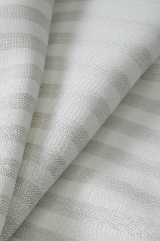Kelly Stripe Fabric by Kerry Joyce in Silver/Cream