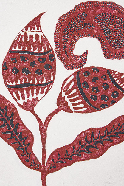 Paisley Sprigs Wallpaper by Kerry Joyce in Jam & Coal