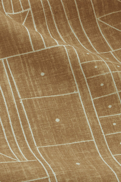 Scribe Fabric by Kerry Joyce in Caramel/Natural