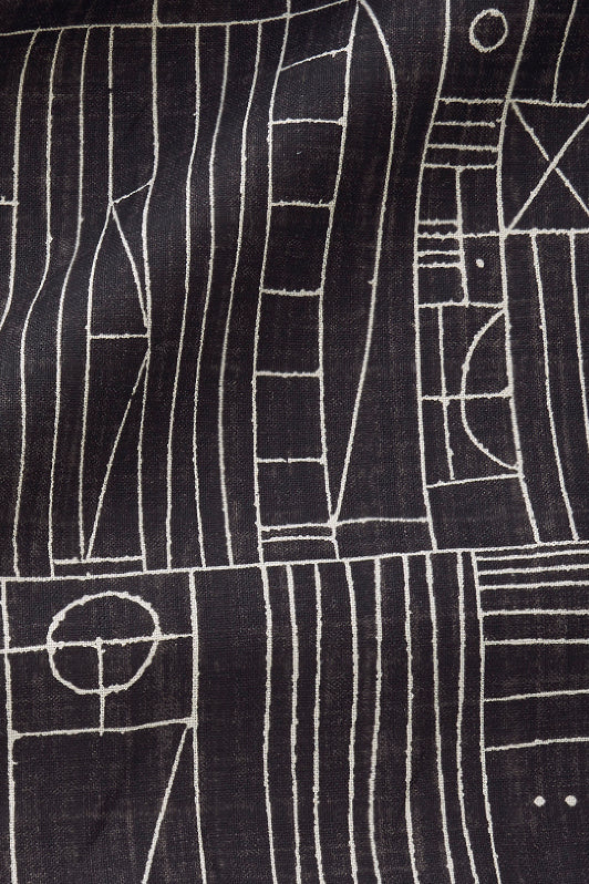 Scribe Fabric by Kerry Joyce in Carbon/Natural