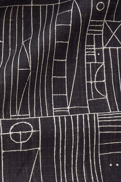 Scribe Fabric by Kerry Joyce in Carbon/Natural