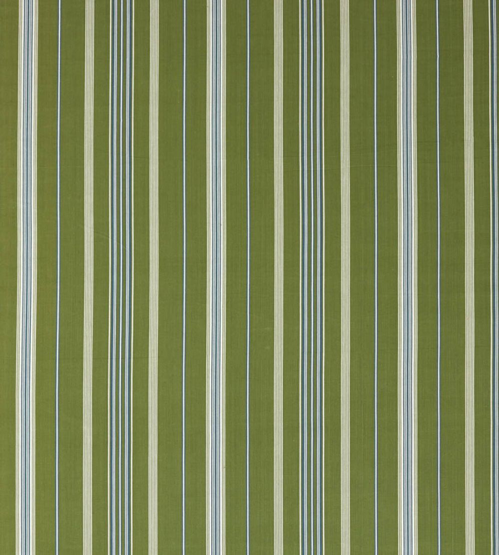 Latimer Stripe Fabric by Sanderson Avocado/Indigo