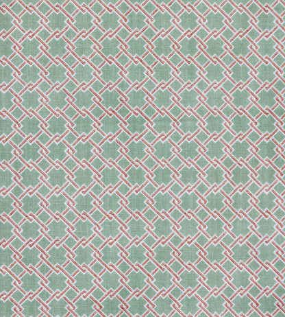 Lattice Cane Fabric by Barneby Gates Olive/Red