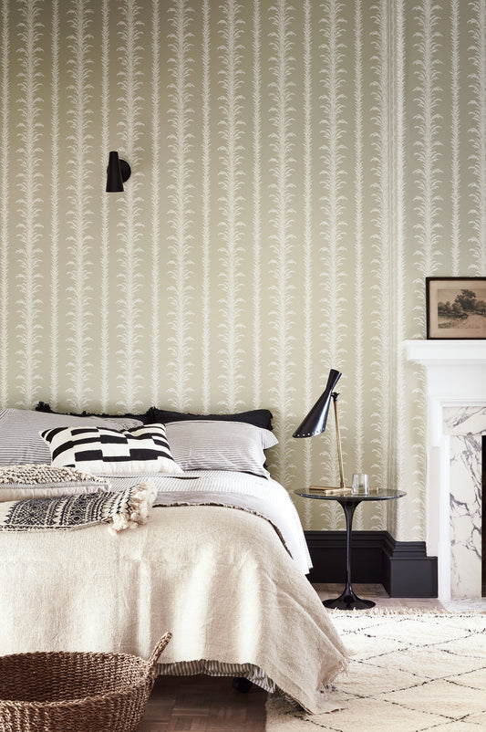 Lauderdale wallpaper by Little Greene in Stone