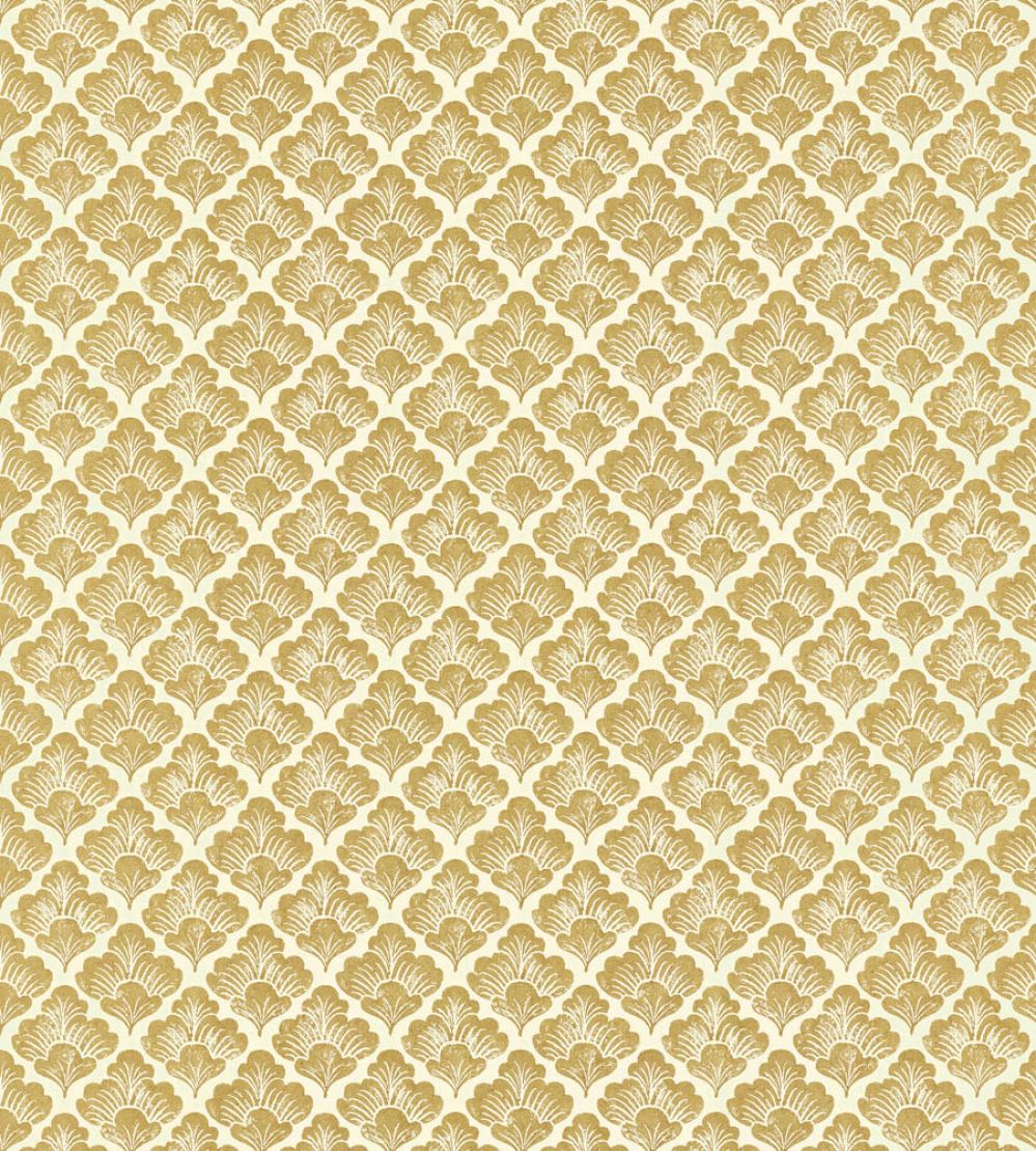 Laura Wallpaper by Langelid Von Bromssen Golden Yellow