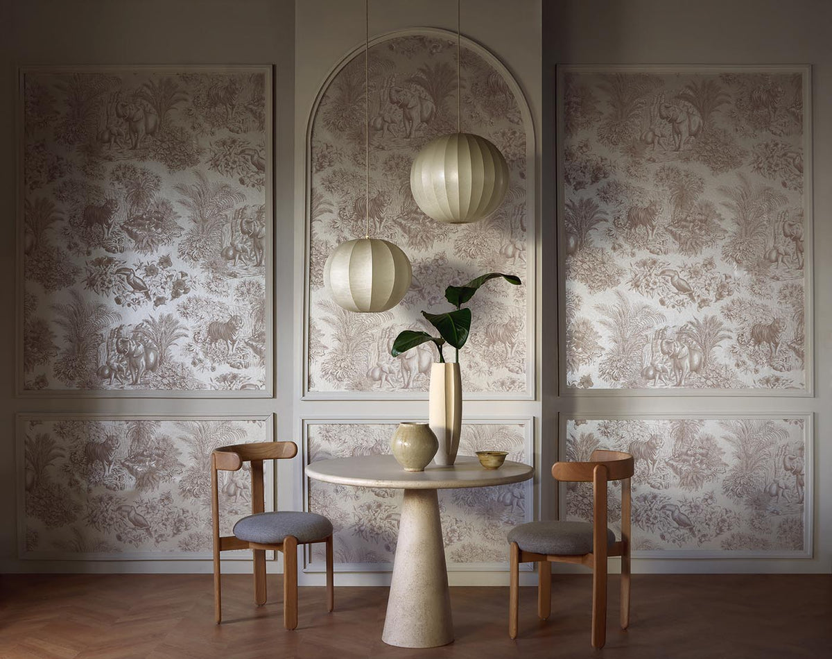 Le Repos du Toucan Wallpaper by Pierre Frey shown in a room setting (view 1)