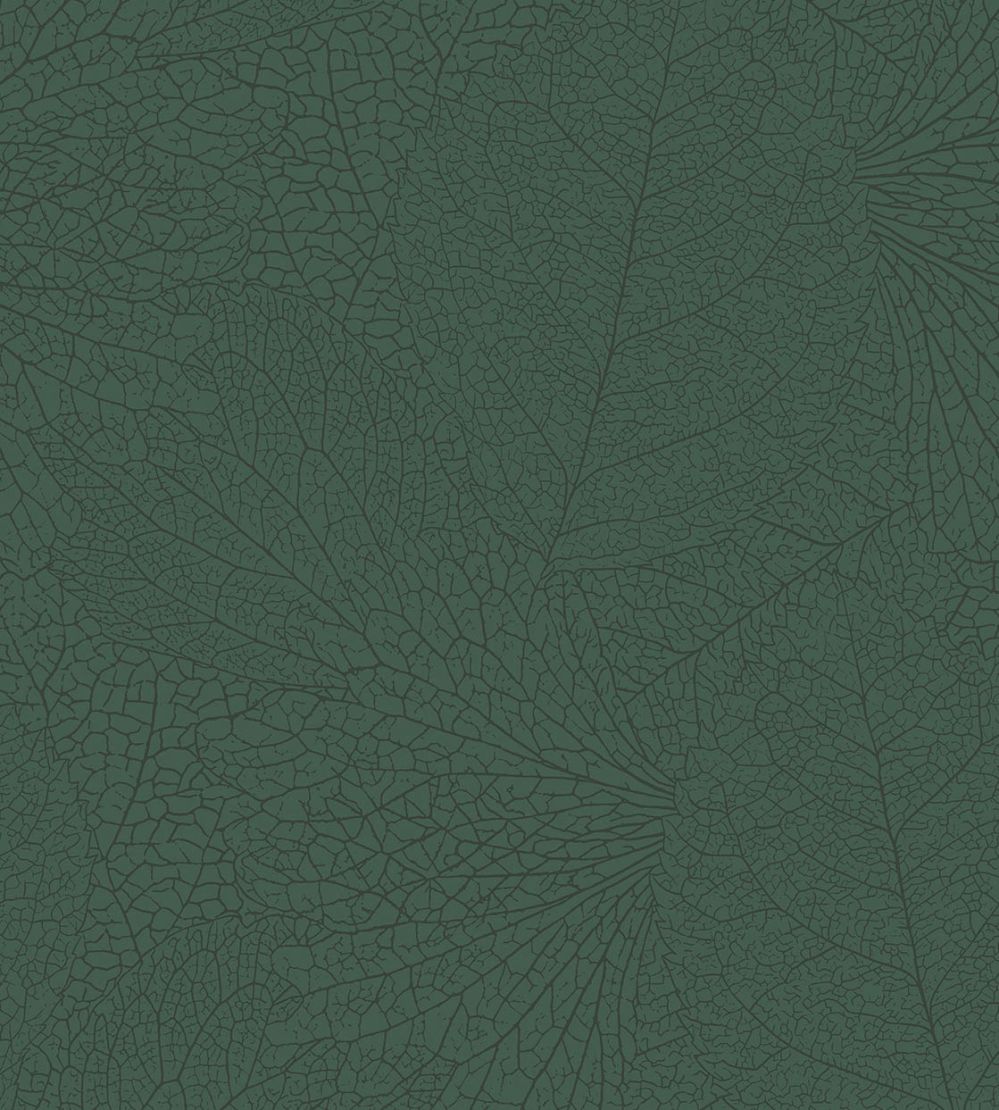Leaf Vein Wallpaper by Eijffinger Dark Green
