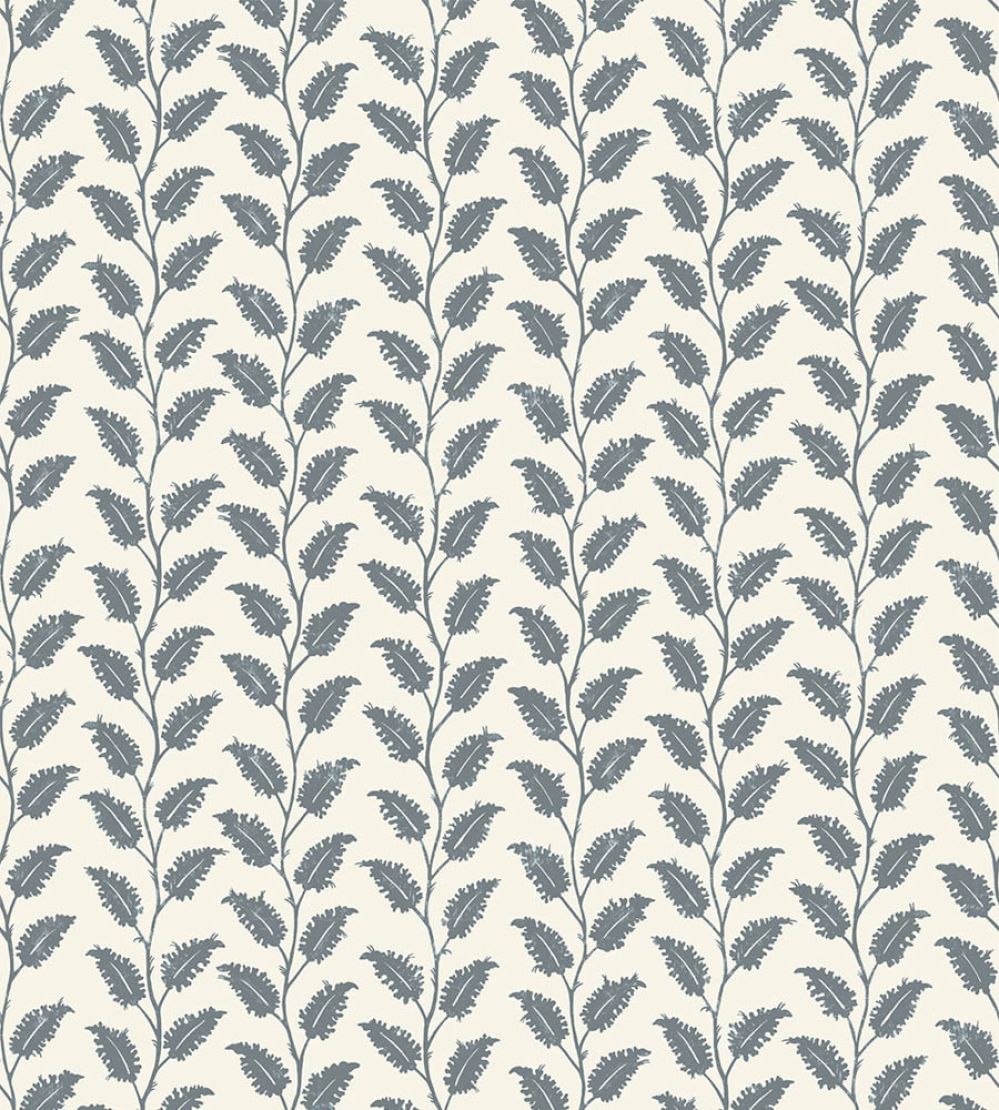 Leaf Wiggle Wallpaper by Josephine Munsey Bude Blue/Cotswold White