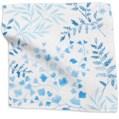 Leaves Fabric by Kathryn M. Ireland in Blue