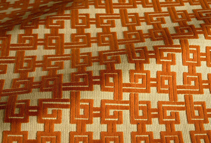 Lecce Fabric by Pierre Frey in Orange Brulee (F3833004)