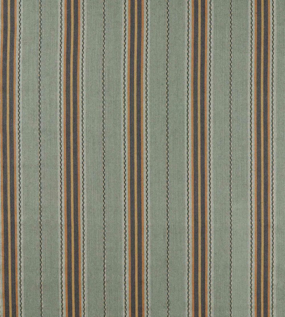 Lechlade Stripe Fabric by Morris & Co Bayleaf/Ochre