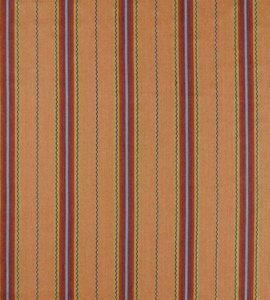 Lechlade Stripe Fabric by Morris & Co Mulberry/Apricot
