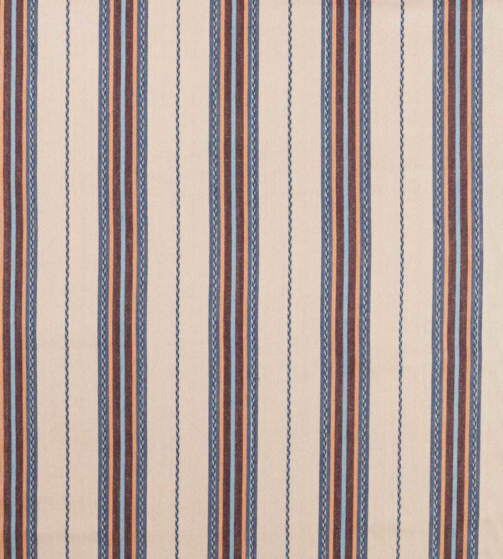 Lechlade Stripe Fabric by Morris & Co Woad/Linen