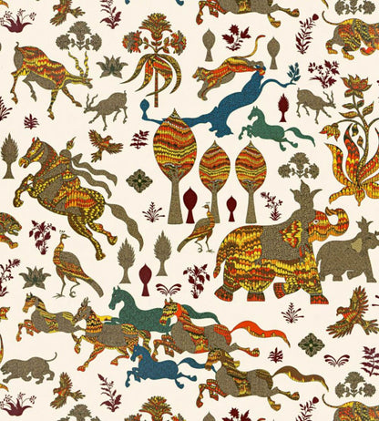 Legends Wallpaper by Scalamandre Autumn