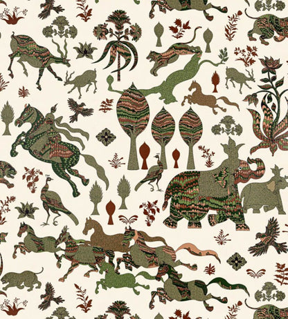 Legends Wallpaper by Scalamandre Olive Adobe