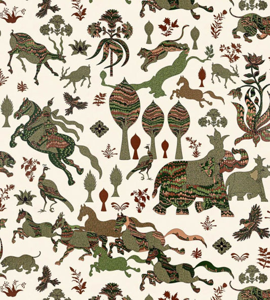 Legends Wallpaper by Scalamandre Olive Adobe