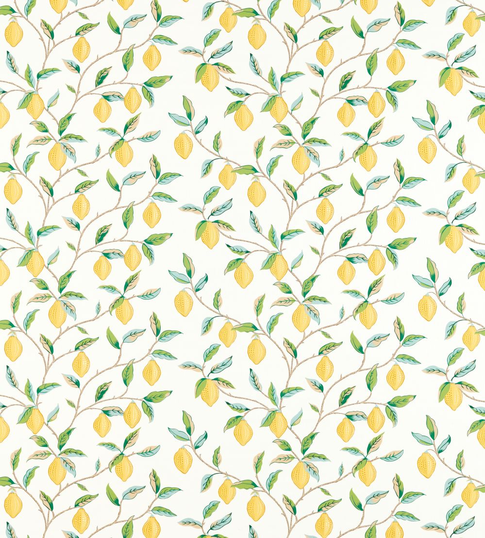 Lemon Tree Fabric by Morris & Co Lemon / Bayleaf
