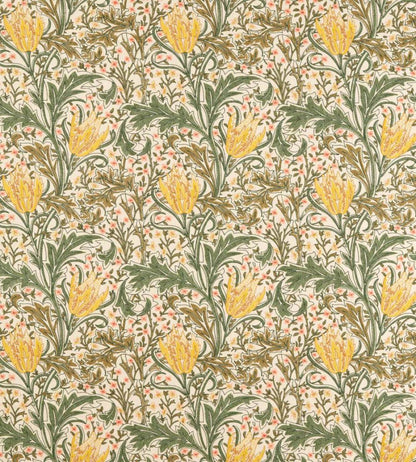 Lent Lily Embroidery Fabric by Morris & Co Artichoke/Weld