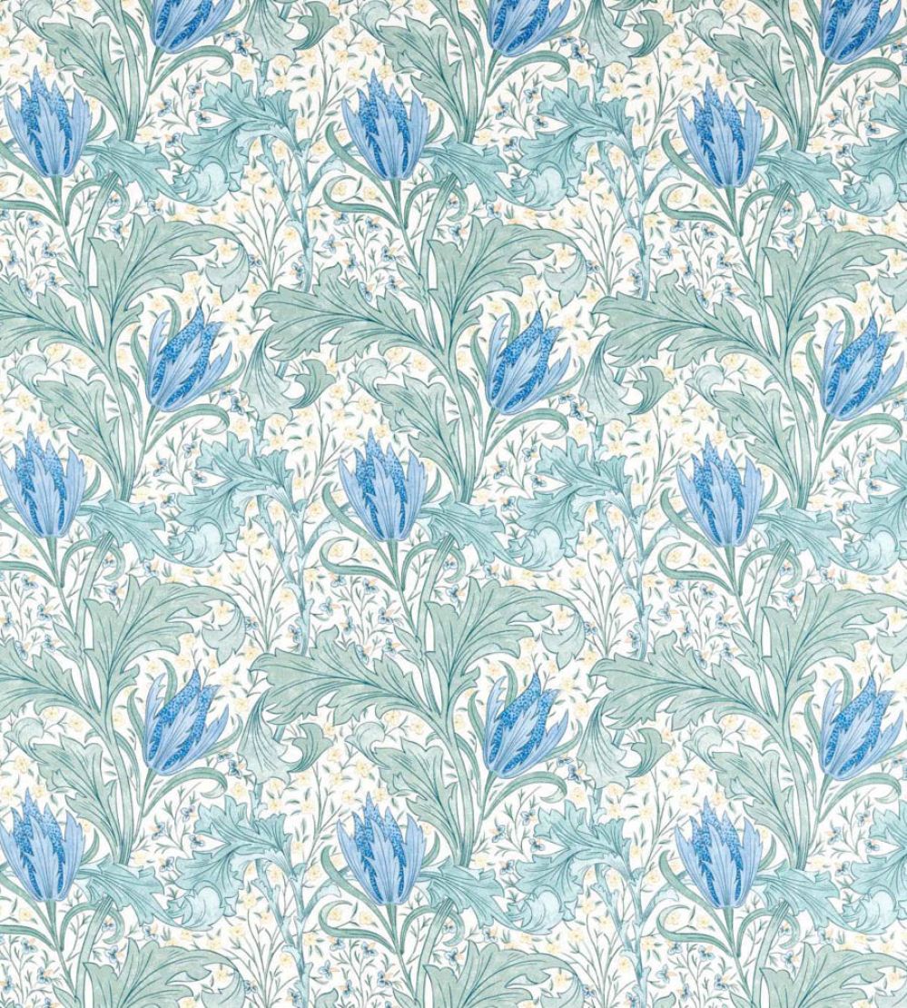 Lent Lily Fabric by Morris & Co Cornflower Blue