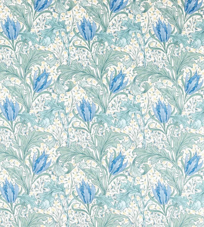 Lent Lily Fabric by Morris & Co Cornflower Blue