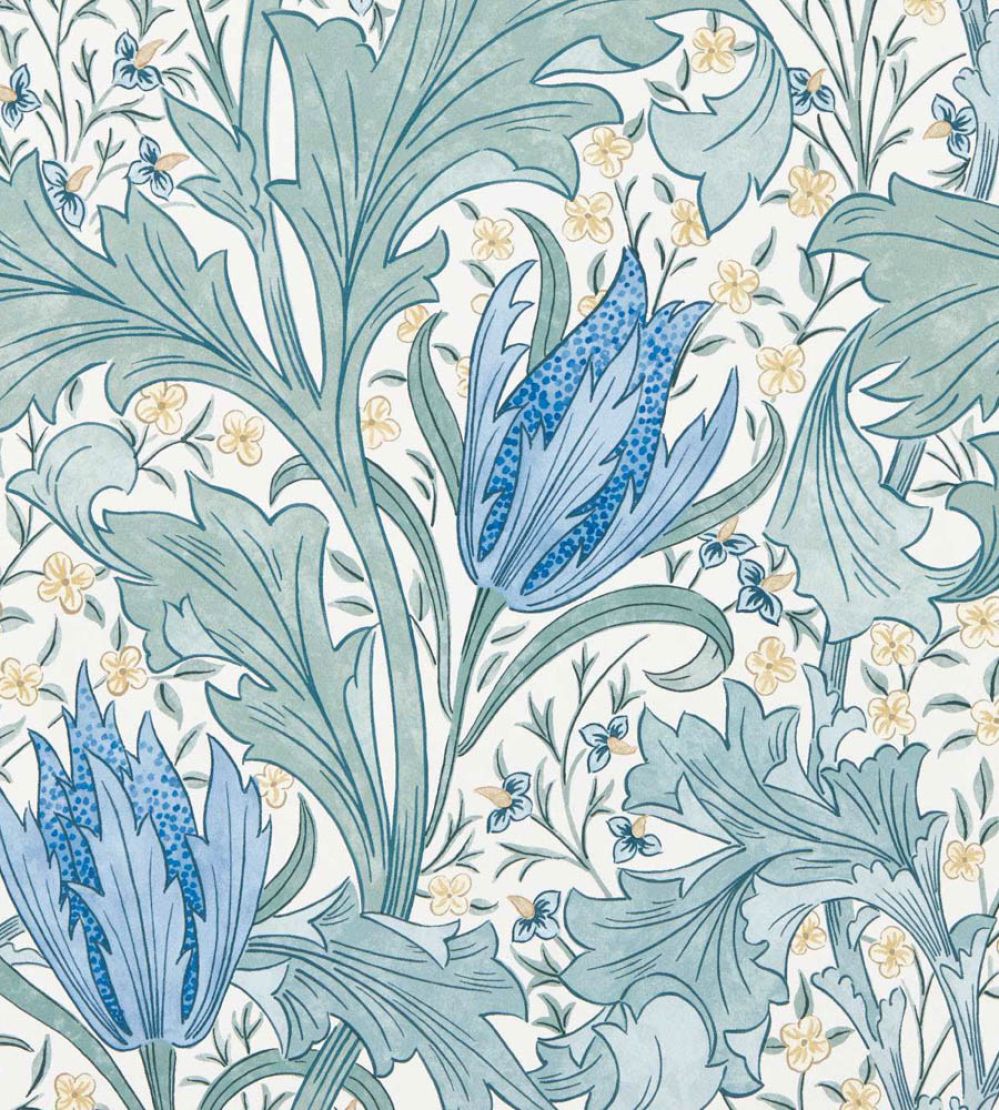Lent Lily Wallpaper by Morris & Co Cornflower Blue
