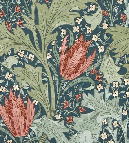 Lent Lily Wallpaper by Morris & Co Indigo/Madder