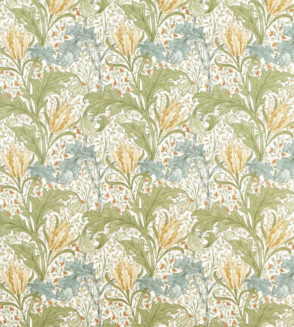Lent Lily Fabric by Morris & Co Lemon Balm
